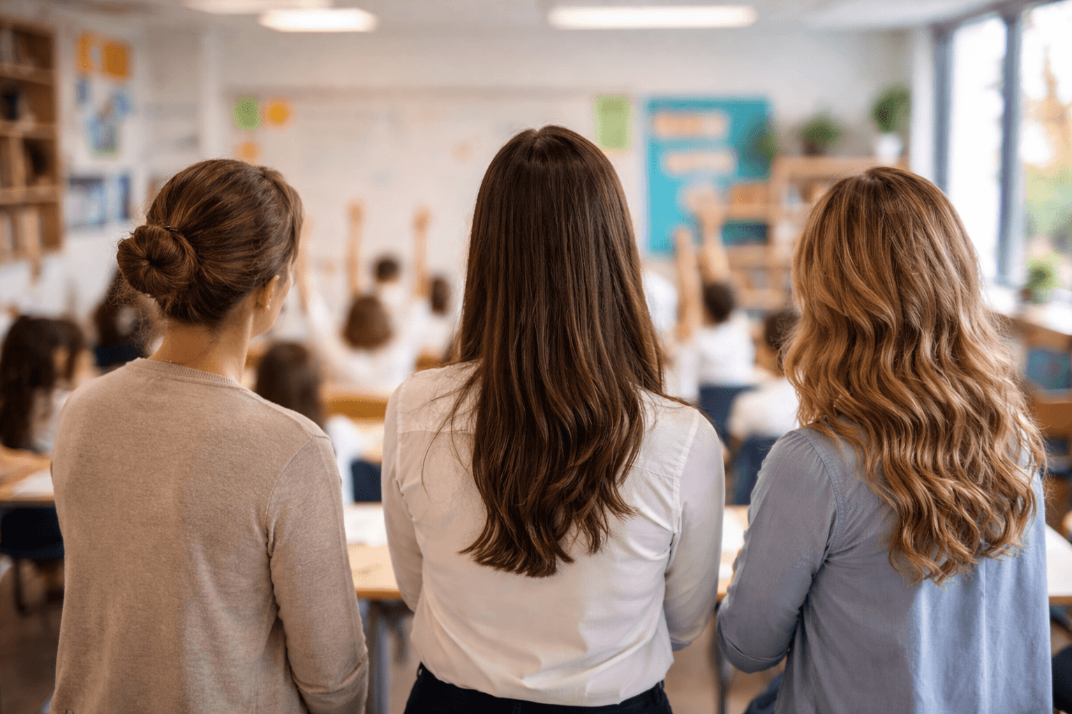 Equipo docente observando una clase en el Colegio del Sol